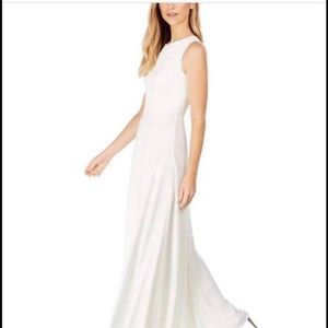 Calvin Klein 2-PC.Rhinestone Chiffon Capelet Gown